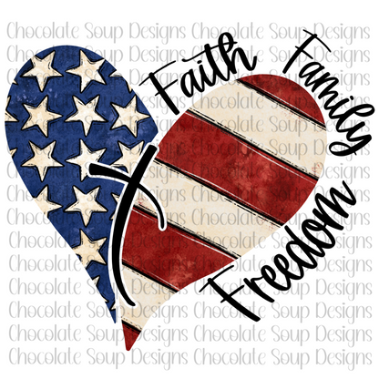 Family Faith Freedom American Flag