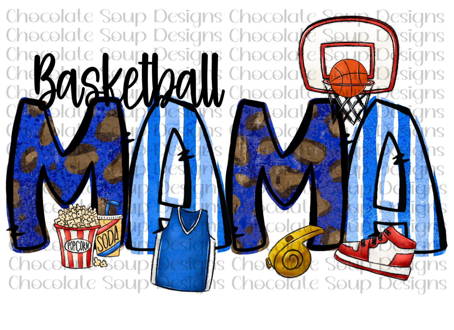 Basketball Mama-Blue