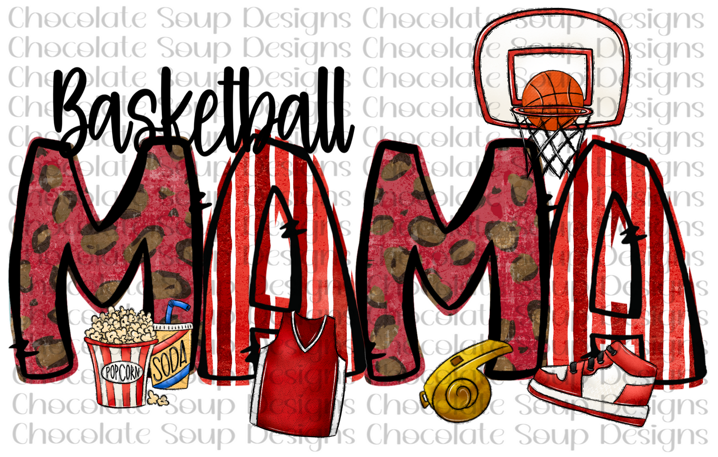 Basketball Mama-Red