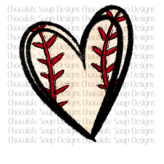 Baseball Heart Sleeve Design