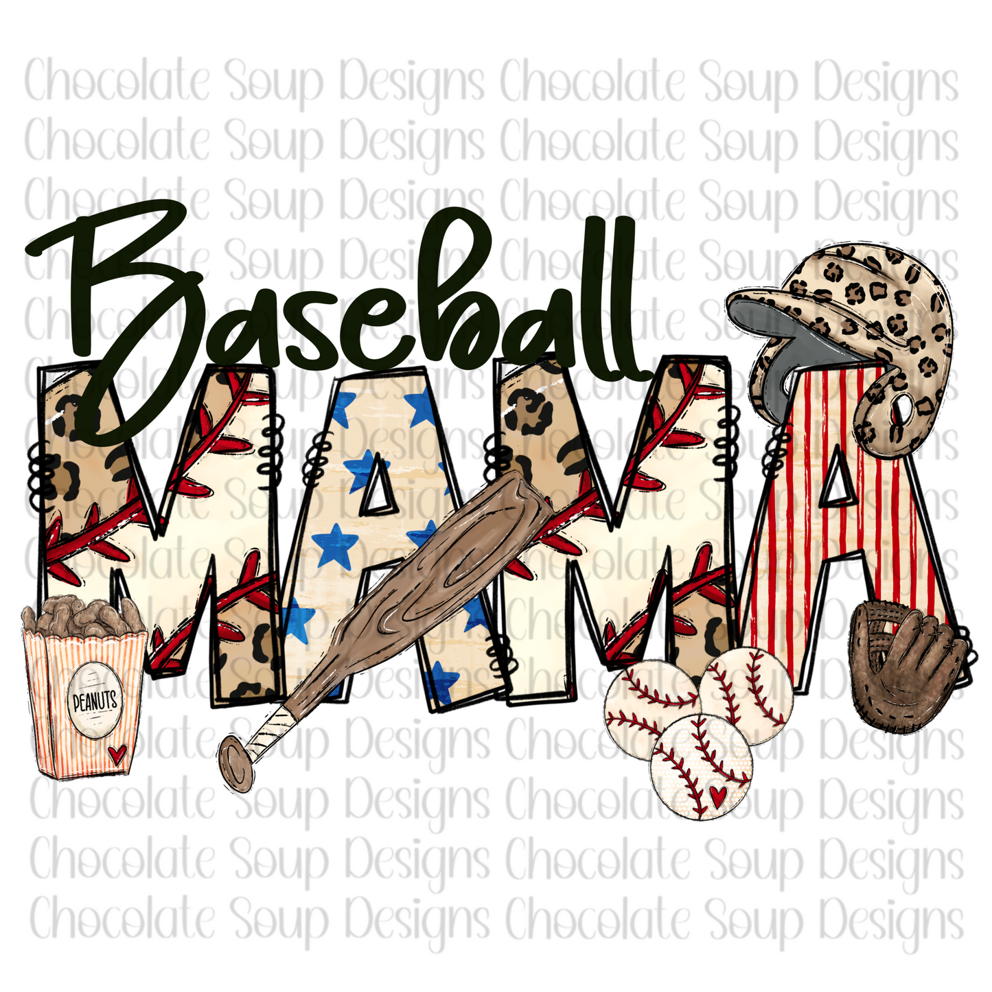 Baseball Mama - Leopard