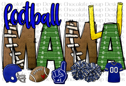 Football Mama-Blue