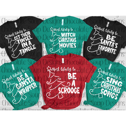 Most Likely... Family Christmas Bundle (14 Sayings)