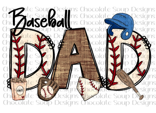 Baseball Dad Blue Helmet