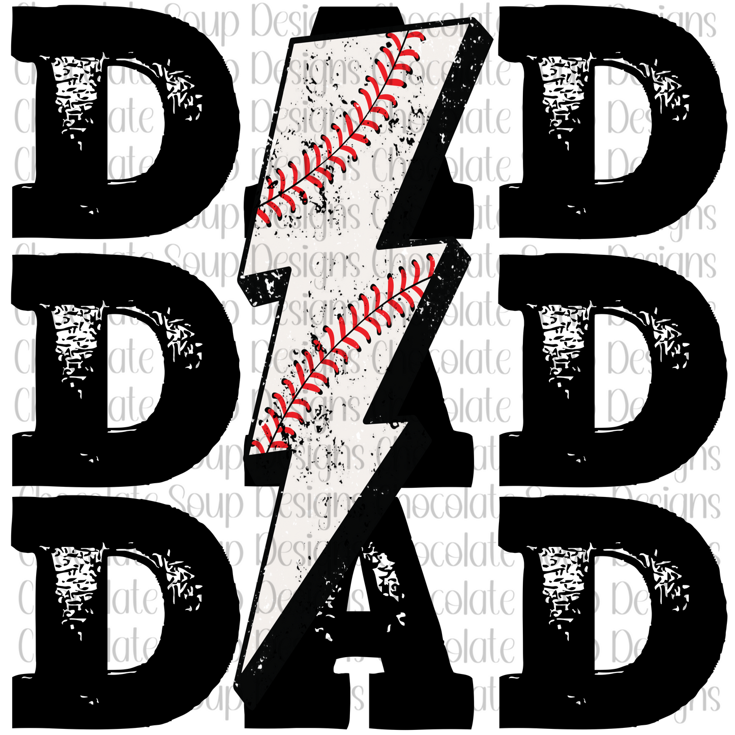 Baseball Dad Lightning Bolt