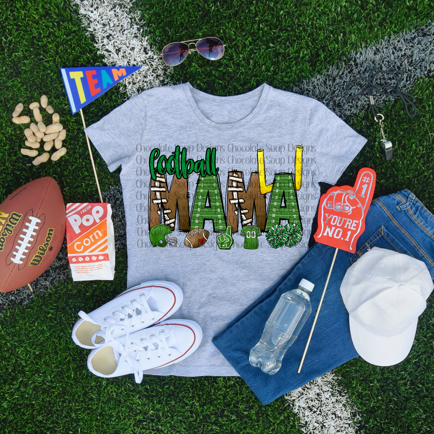 Football Mama-Green