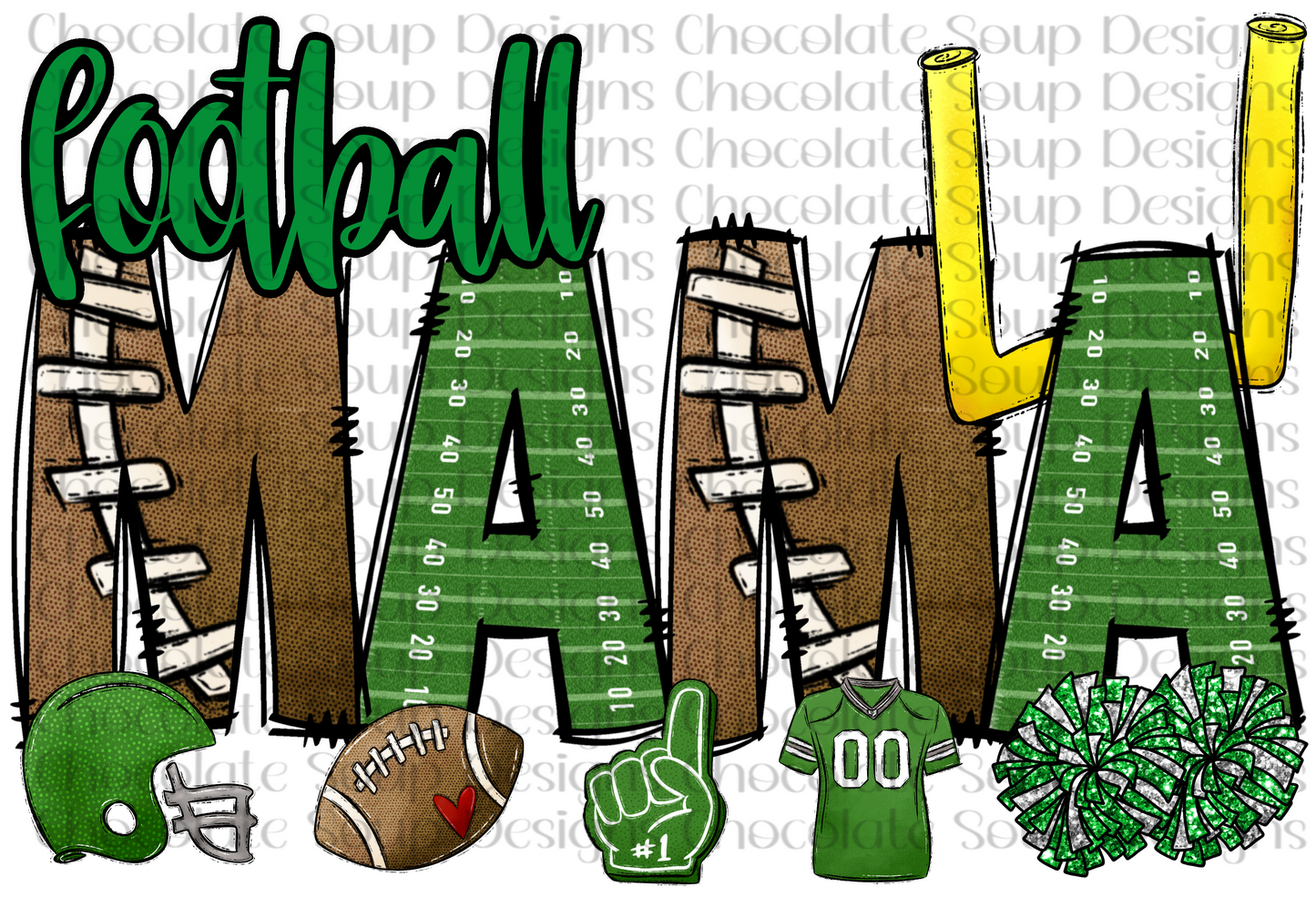 Football Mama-Green