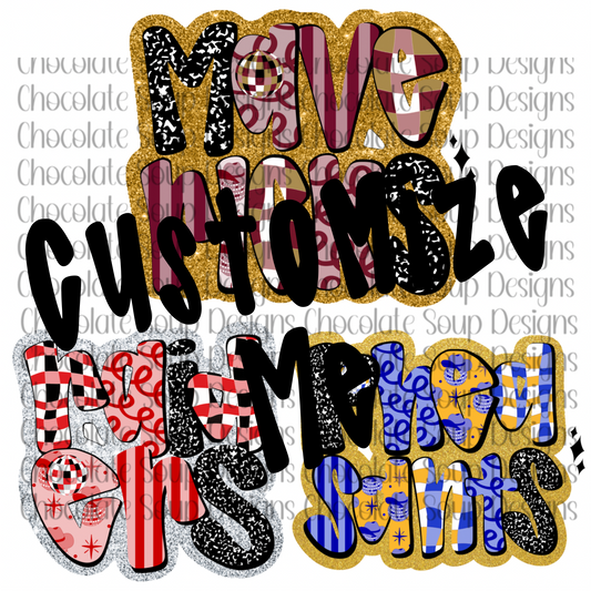 Classy Glitter Mascot Custom Design