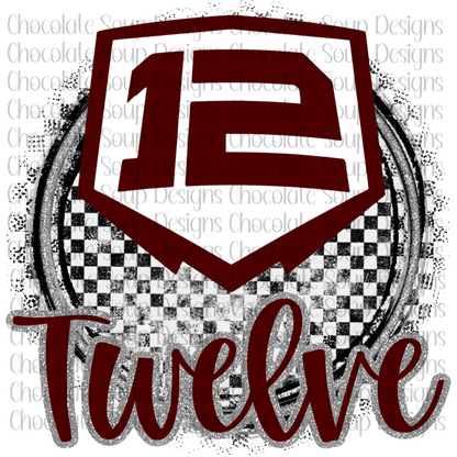 Mascot checkered Twelve