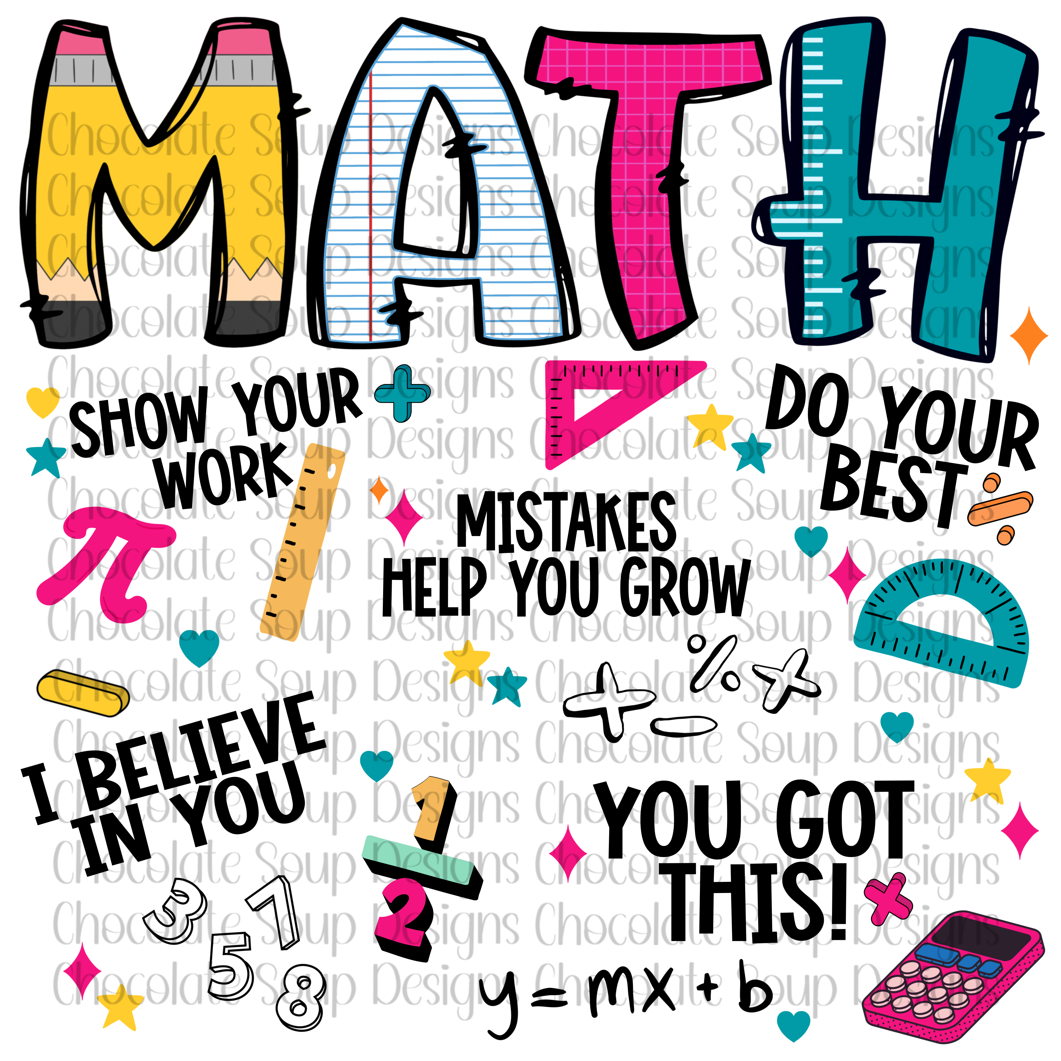 Math Teacher – Chocolate Soup Designs