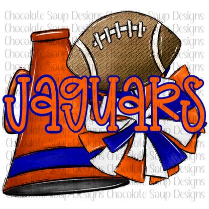 Cheer Football Jaguars Orange Blue