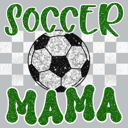 Soccer Mama Green Glitter