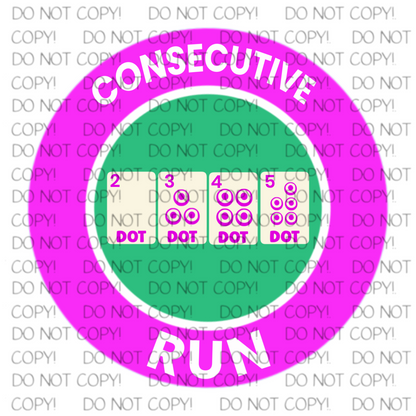 Consective Run Mahjong Sticker