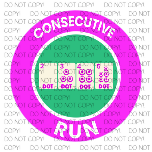 Consective Run Mahjong Sticker