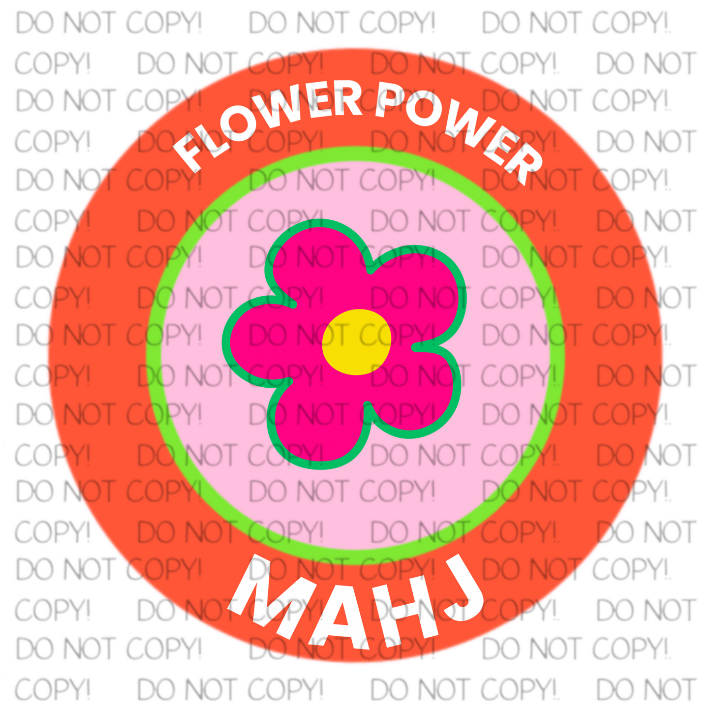 Flower Power Mahjong Sticker