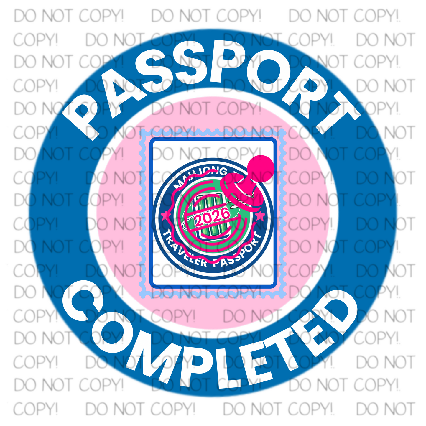 Passport Completed Mahjong Sticker