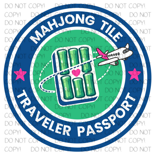Mahjong Tile Traveler Passport Mahjong Sticker