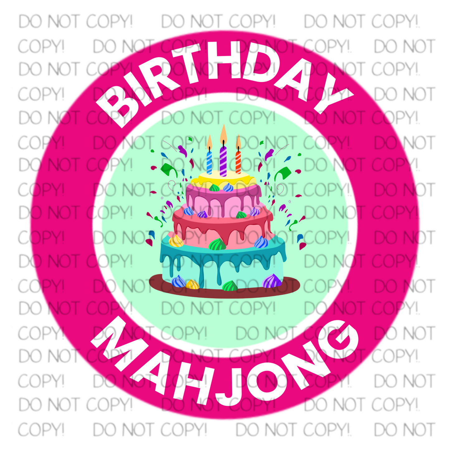 Birthday Mahjong Sticker