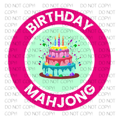 Birthday Mahjong Sticker