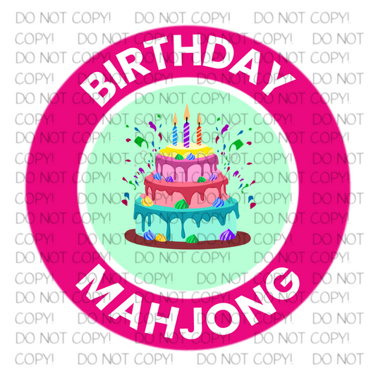 Birthday Mahjong Sticker