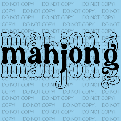 Mahjong Stacked in White or Black