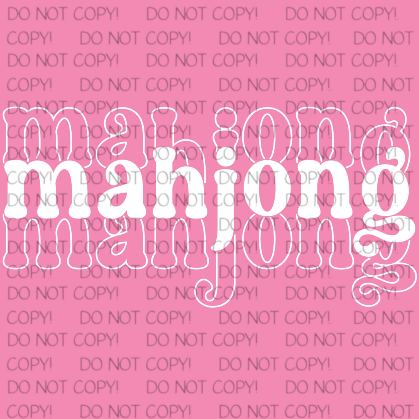 Mahjong Stacked in White or Black