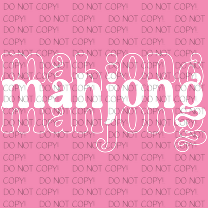 Mahjong Stacked in White or Black
