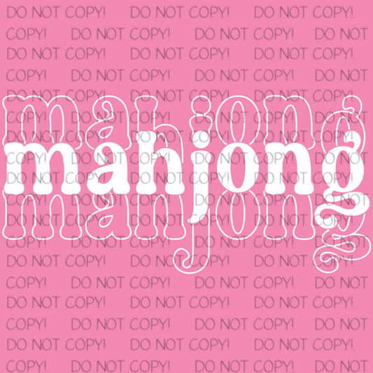 Mahjong Stacked in White or Black