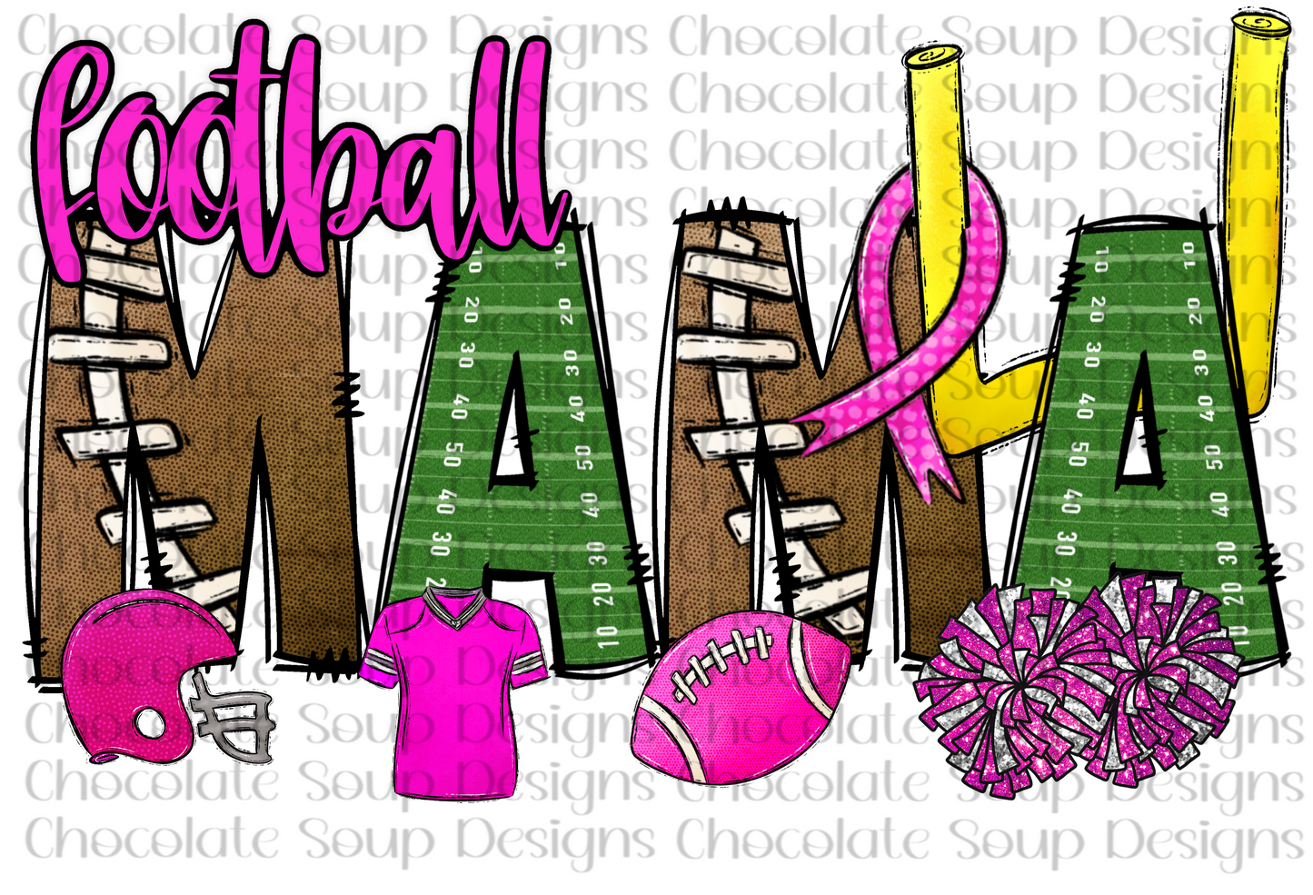 Football Mama-Pink