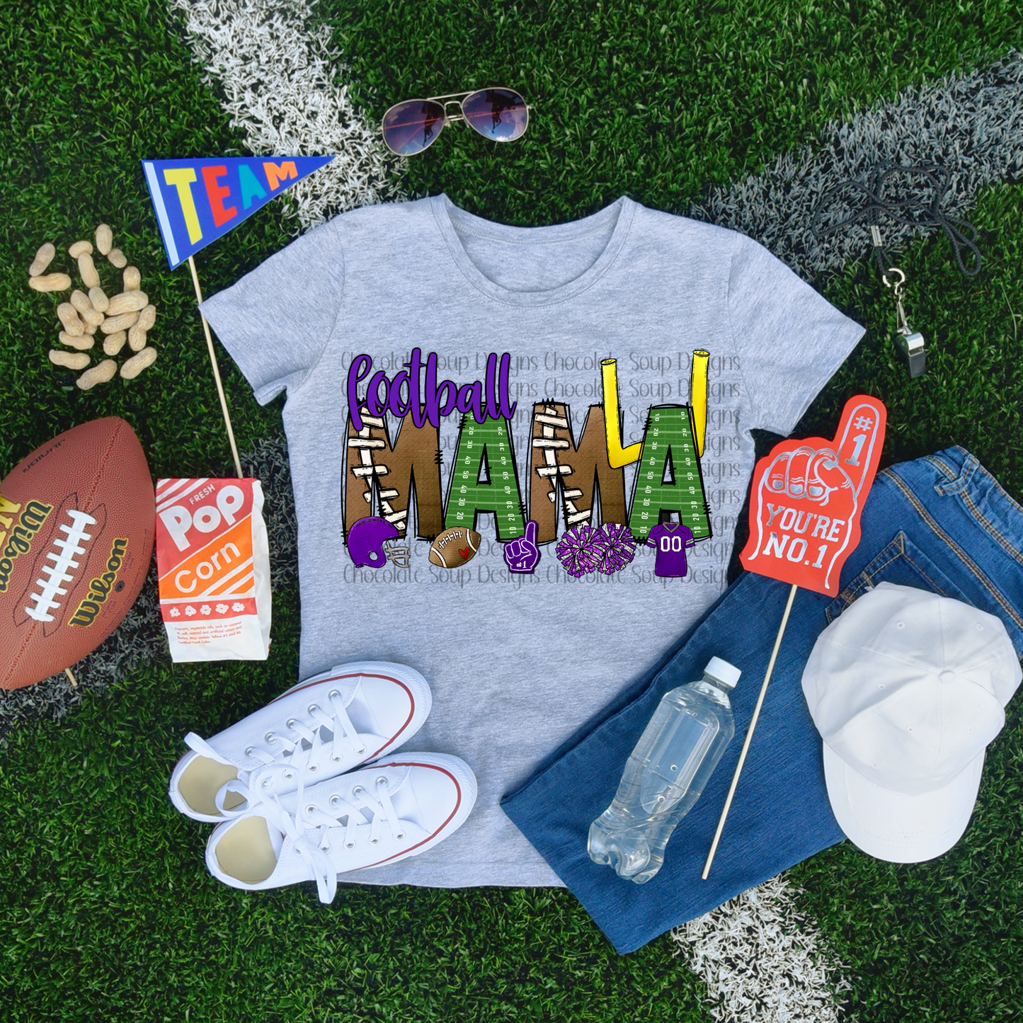 Football Mama-Purple