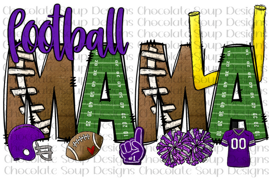 Football Mama-Purple