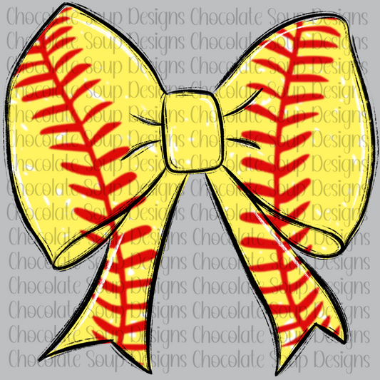 Coquette Softball Bow