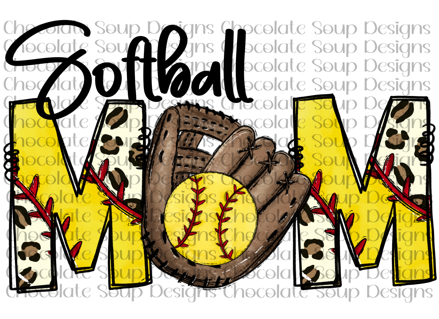 Softball Mom - Leopard