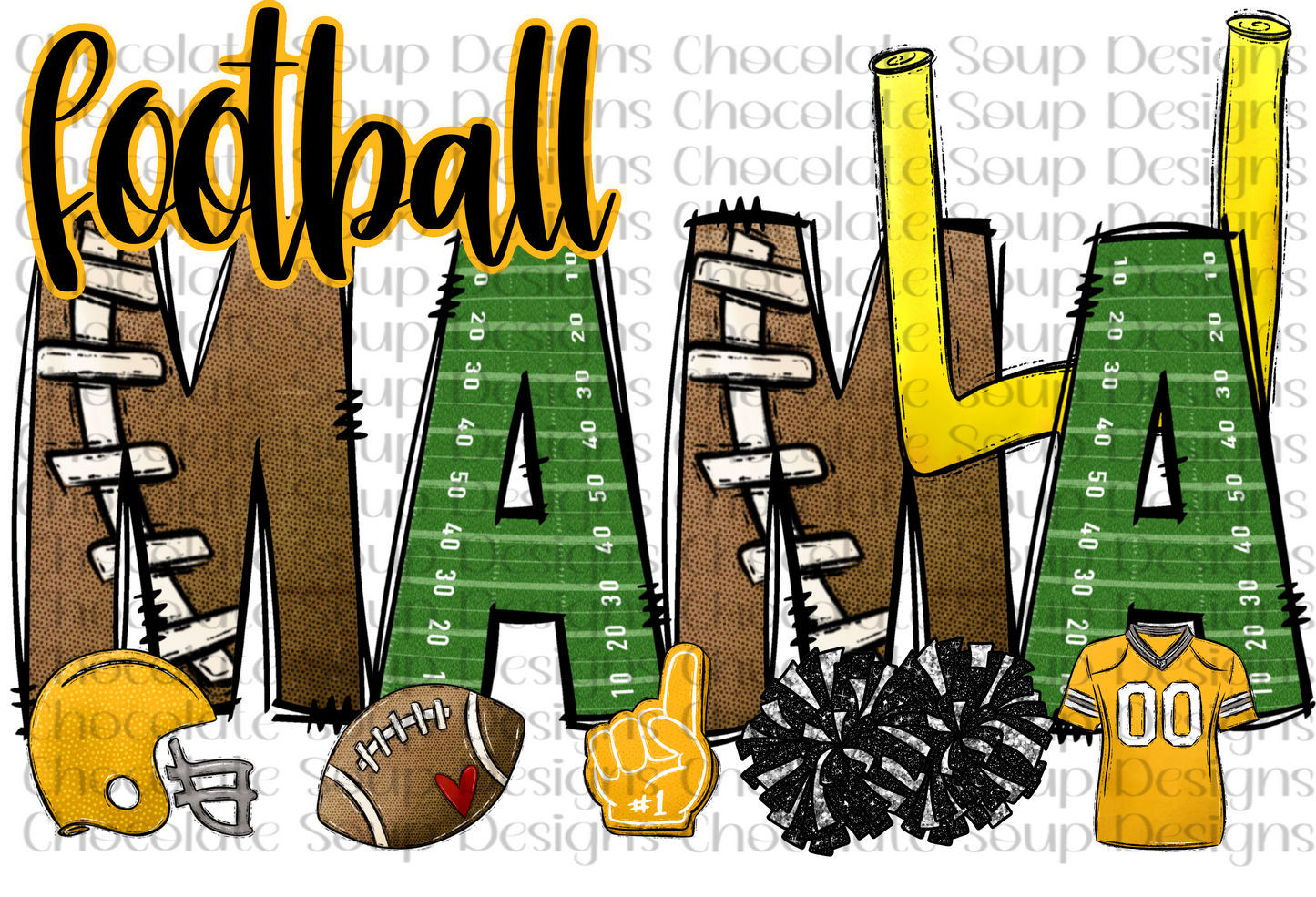 Football Mama-Gold