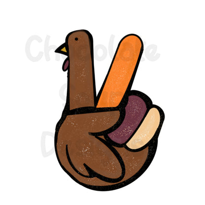 Turkey Peace Hand Thanksgiving