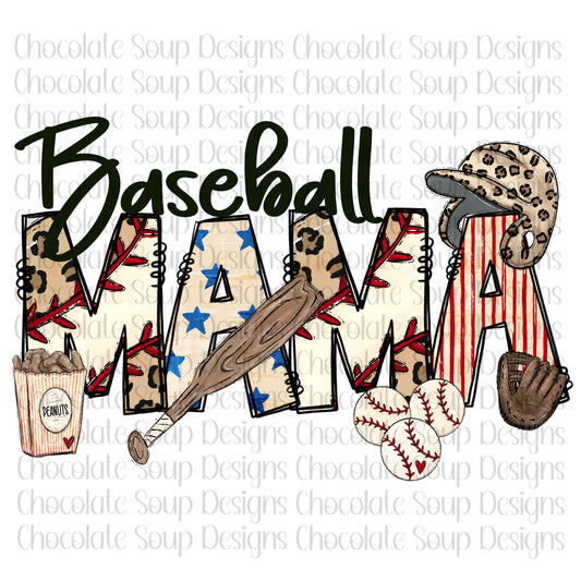 Baseball Mama-Leopard