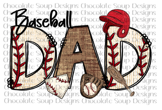 Baseball Dad Red Helmet