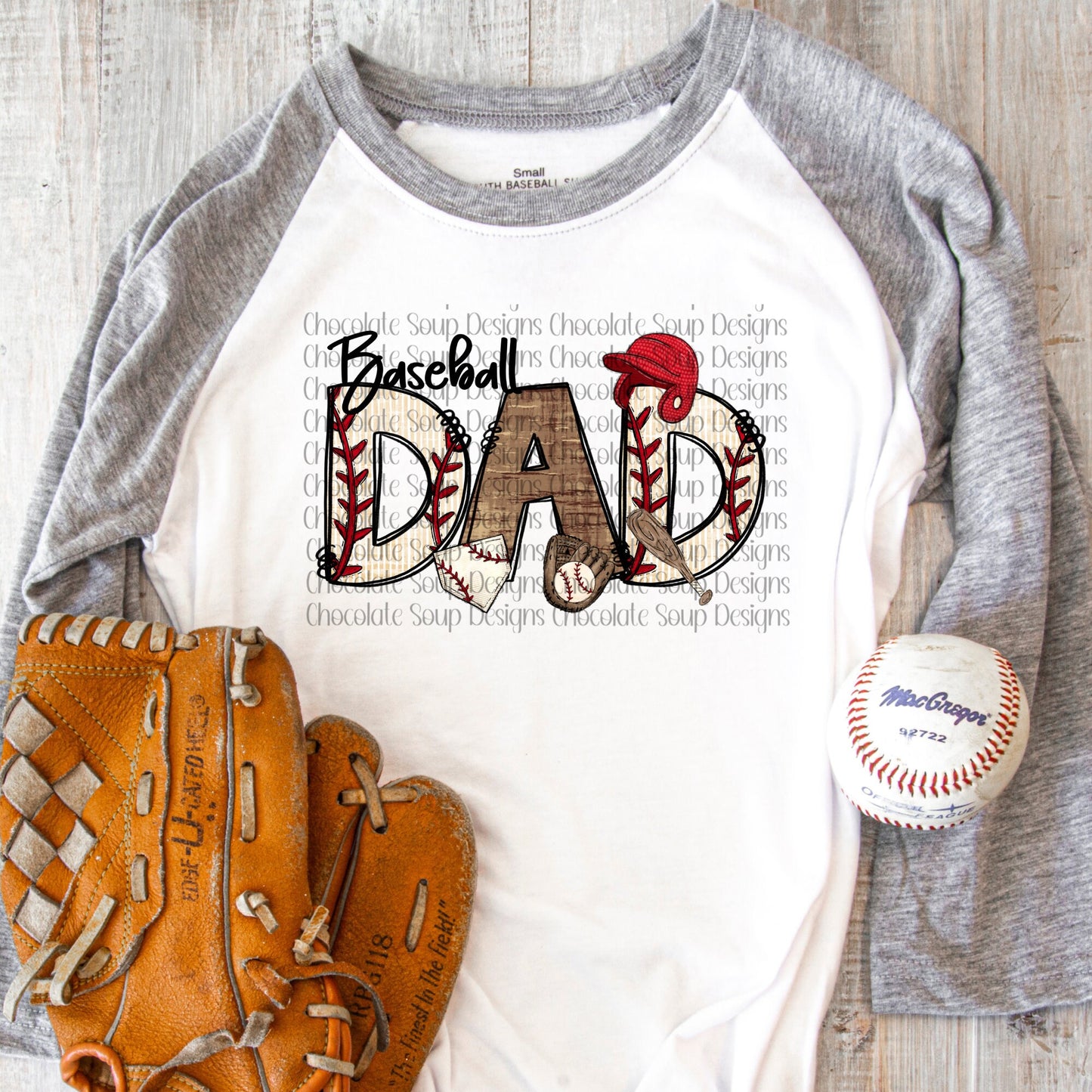 Baseball Dad Red Helmet