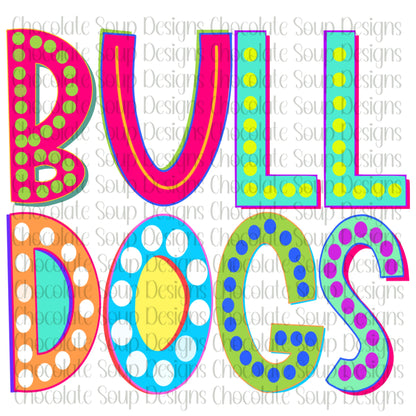 Bulldogs Preppy Letters