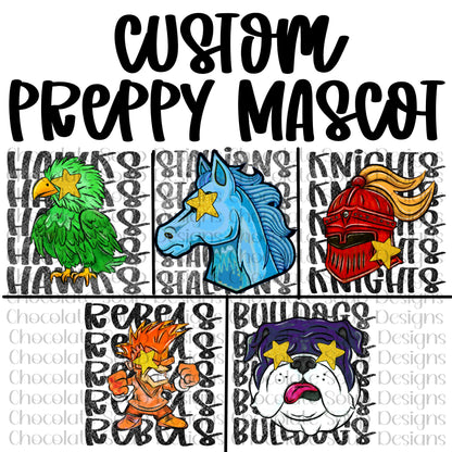 Custom Preppy Mascot Design