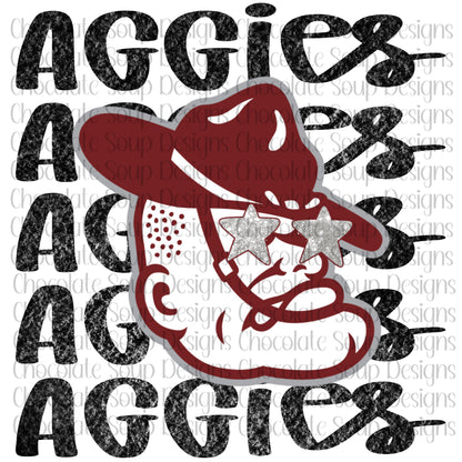 Aggies Preppy Mascot Png