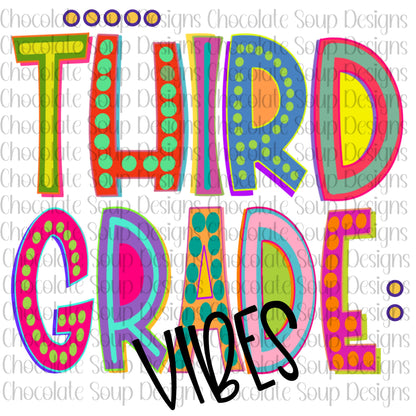 Grade Vibes Bundle PNG Kindergarten - Fifth Grade