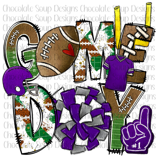 Football Game Day-Purple