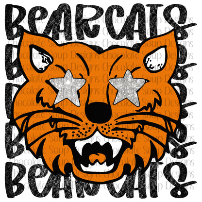 Bearcats Preppy Mascot-Orange