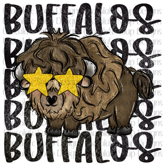 Buffaloes Preppy Mascot-Gold