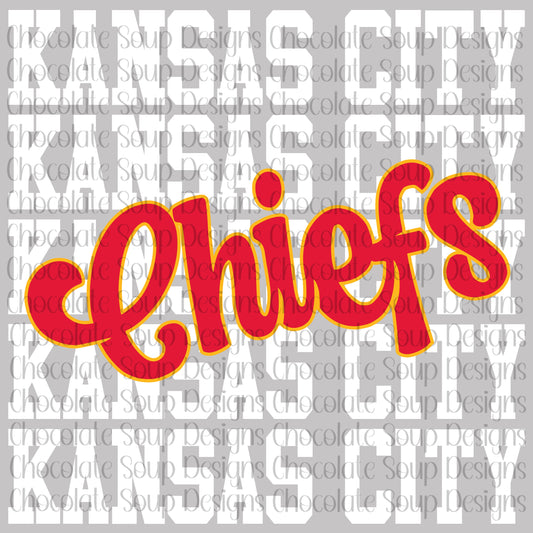 Chiefs Stacked Team Name