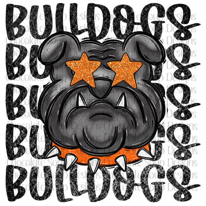 Bulldogs Preppy Mascot-Orange