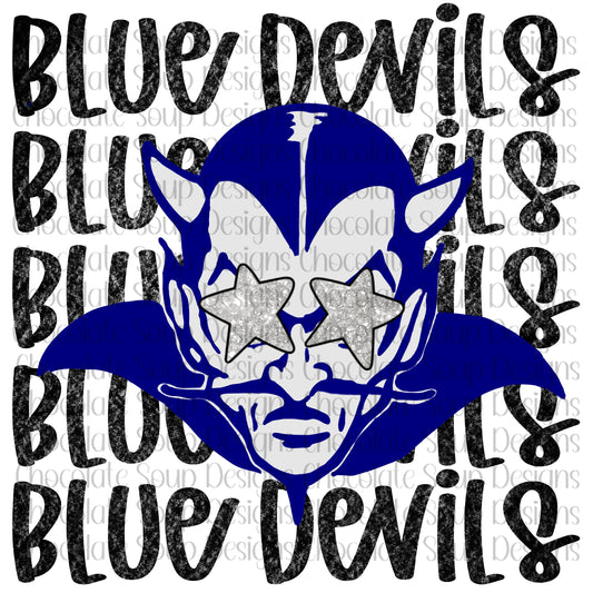 Blue Devils Preppy Mascot