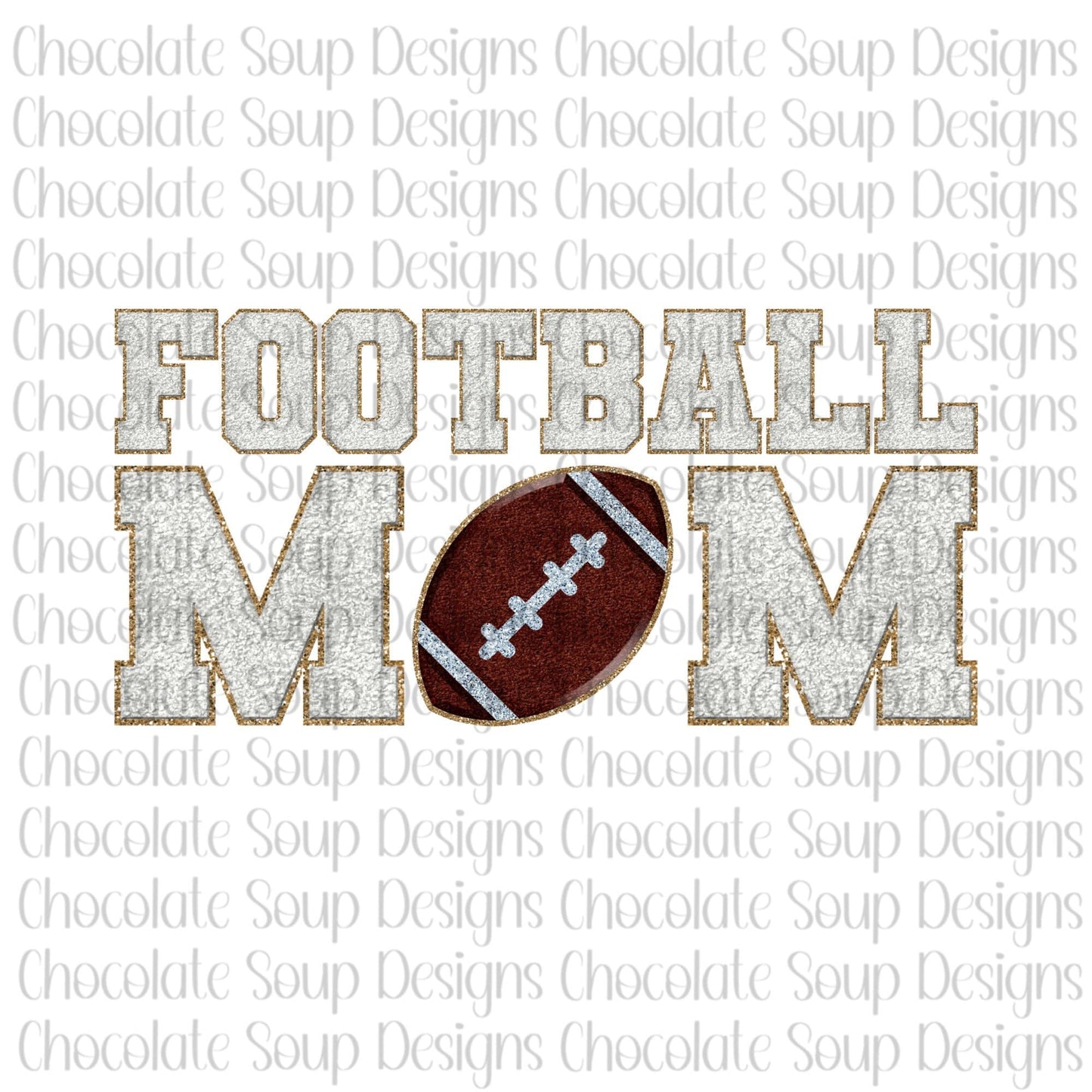 Football Mom-Faux Chenille