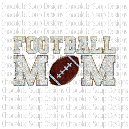 Football Mom-Faux Chenille